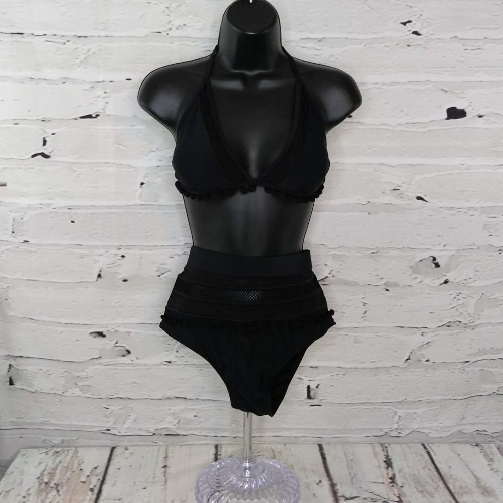 Coastal Rose 2 Piece High Waist Bikini Swimsuit